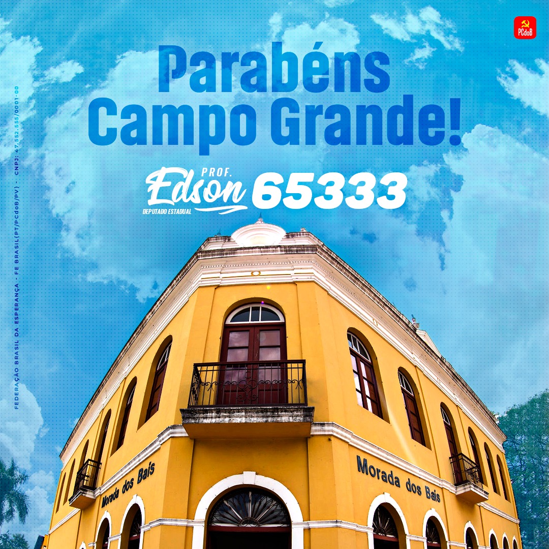 Edsonsmarques's tweet photo. 26.agosto.2022 - Sexta-feira
...
"Campo Grande que outrora um deserto, transformou-se em cidade primor!"
(Hino a Campo Grande/MS)
...
Parabéns! Feliz aniversário!
...
#campograndems #pantanalms #profedson65 #matogrossodosul #PCdoB #CidadeMorena https://t.co/pwKCDbEuvS