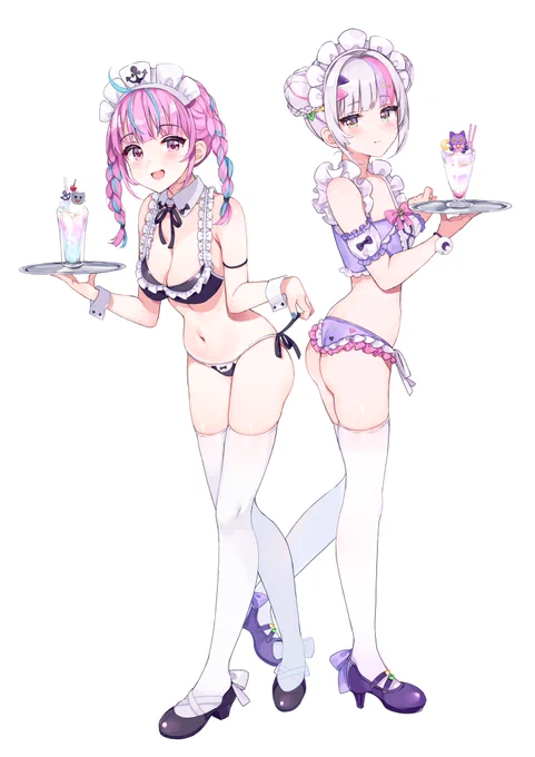 あくシオメイド水着#あくあーと #シオンの書物 