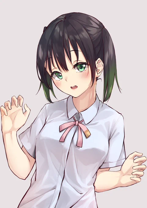 フォロワー6000人行った記念に同じようなポーズで描いた侑ちゃん2年半くらい前のだけど絵全然違うな... 