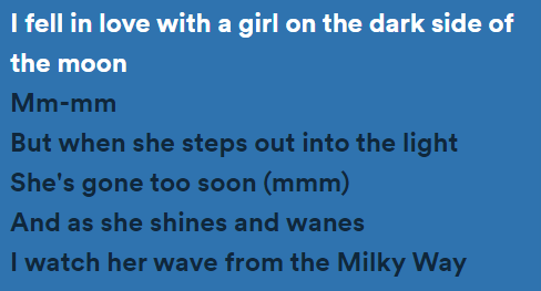 Avrelle88's tweet photo. "I fell in love with the girl on the dark side of the moon." https://t.co/UqLuIaUuSS