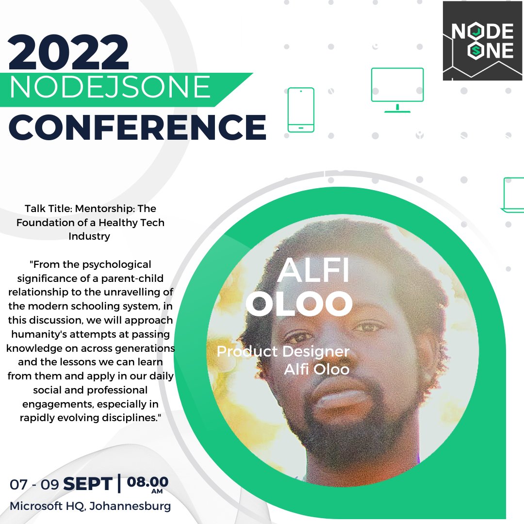NodeJsOne's tweet photo. 📢📢📢 Meet our speak @al4onse_o who will be speaking at #NodeJsOne22. He is a product designer and the co-host of the “Undo Podcast”.
#JS #nodejs #javascript #css #reactjs #angular #java #python #coding #php #jquery #js #vuejs #software #webdesign #react #NodeJSAfrica2022 https://t.co/5BbcMdkFZc