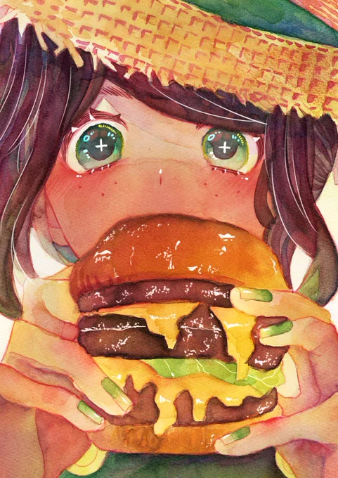 #8月の終わりにあなたの作品見せてください 水彩もデジタルもできた月でした!4枚目は途中ですが…! 