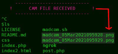 ANOVNI1's tweet photo. This is #MadCam, is a Tool that can grab cam shots of targeted #phone's of front camera or #PC's #webcam by just sending a link.
git clone https://t.co/n4HIckHwyX
#CyberAttack #CyberSec #CyberSecurity #infosec #hacking #exploit https://t.co/9irN5y4HV6