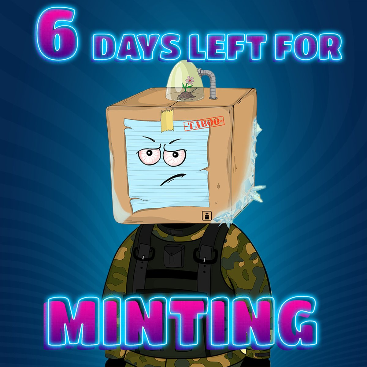 boxheadclub's tweet photo. So excited 🔥✌️
We´re getting closer to minting date.
 Just 06 days ✌️

#FreeMintNFT #NFTs #NFTCommmunity #NFTcolletion #boxheadclub https://t.co/z3N2ZY9pet