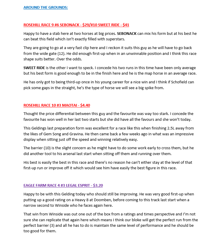 Cornwill_98's tweet image. The Spring Carnival is starting to ramp up and we are back! We'll be here every week during the Spring in both Melbourne and Sydney! 

BEST BET: Buffalo River - $6

NEXT BEST BET: Legal Esprit - $3.20 

BEST VALUE: Sebonack - $29

#GamblingTwitter 
#Memsie