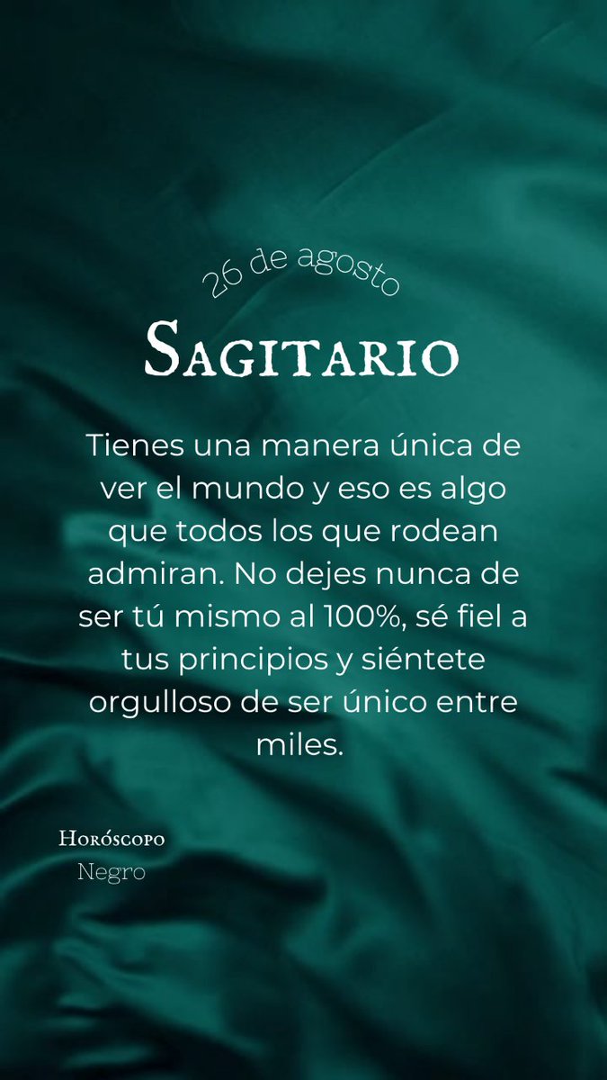sagitario_hn's tweet photo. El horóscopo diario del 26 de agosto para #Sagitario ♐🔮✨ #horoscoponegro https://t.co/0G1XCM8pHZ