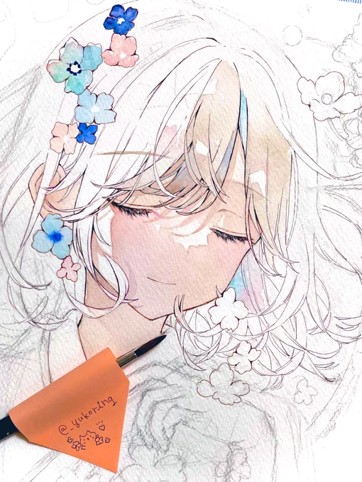 次の絵*wip#Watercolour #illustraion 