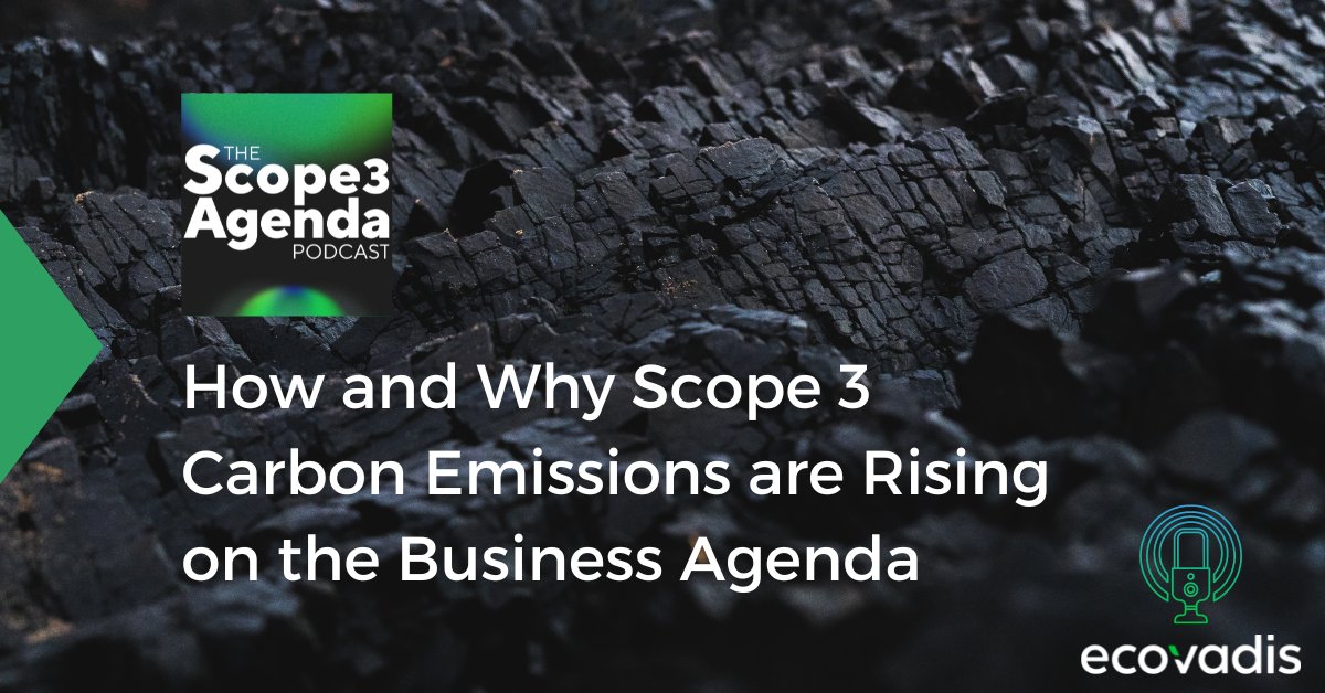 ecovadis's tweet photo. Scope 3 emissions are rising on the business agenda and understanding what are the main drivers, gaps and catalysts for action is key. Discover more in our latest podcast https://t.co/kr8EHsbJTS #decarbornization #supplychains #scope3 https://t.co/6Ke0VrCW5T