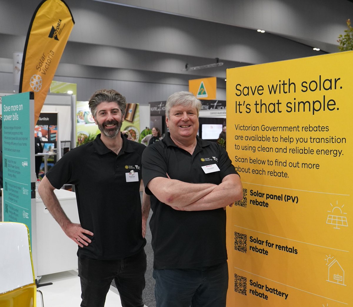 SolarVictoriaAU's tweet photo. π‘ Visit us at the Melb Home Show this weekend! It's a great time to consider solar with spring just around the corner. π· Speak to our team to learn about the rebates available under the #SolarHomesProgram.
Plus, go in the draw to win a solar system βοΈ https://t.co/tSthlkx9nd https://t.co/0HkuxJq1Dn