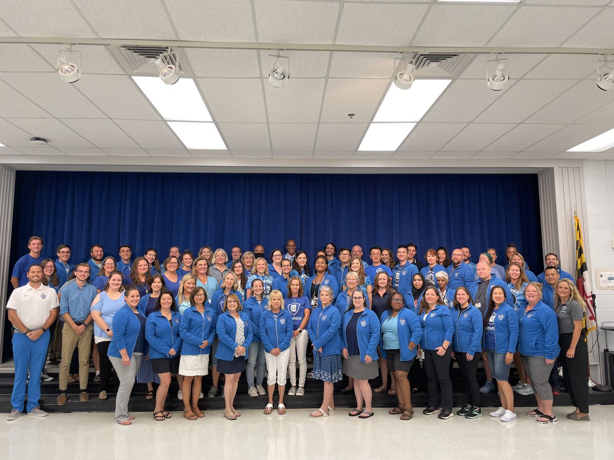 hcpss_pms's tweet photo. This amazing group of educators are ready for the 22-23 school year! We are excited to see our students on Monday! #OnePatapsco https://t.co/ypVqNl1wB3