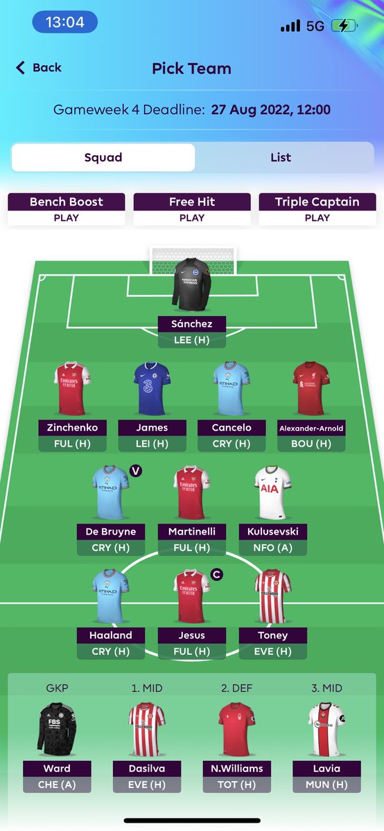jarlaa7's tweet photo. @fantasypl_dobb Spara bytet och göra något nästa vecka eller måste jag göra Dejan till Diaz redan nu?
1milj overall rank.
#fplsverige https://t.co/zfG1OzwtAN