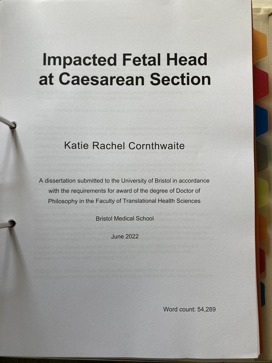 Katie Cornthwaite (@krcornthwaite) on Twitter photo Really chuffed to share I successfully defended my PhD (with minor corrections) & have been nominated for a doctoral dissertation prize. Thanks so much to my friends, family, colleagues <a href="/promptmaternity/">PROMPT Maternity</a> and my wonderful supervisors, Tim Draycott, Rachna Bahl, and <a href="/LenguerrandErik/">Erik Lenguerrand</a> Really chuffed to share I successfully defended my PhD (with minor corrections) & have been nominated for a doctoral dissertation prize. Thanks so much to my friends, family, colleagues <a href="/promptmaternity/">PROMPT Maternity</a> and my wonderful supervisors, Tim Draycott, Rachna Bahl, and <a href="/LenguerrandErik/">Erik Lenguerrand</a>