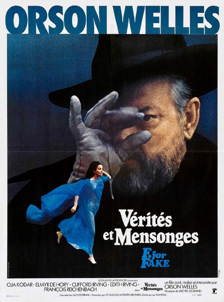 an_t_ar's tweet photo. Lo que más me gusta de Orson Welles —¡incluso más que sus películas!— es su inclinación irrefrenable hacia la mentira y la firme defensa que hace del arte del engaño.
Eso y mucho más en ‘F for Fake’ (1973), documental y último largometraje del director: https://t.co/7DSNFBLFNE