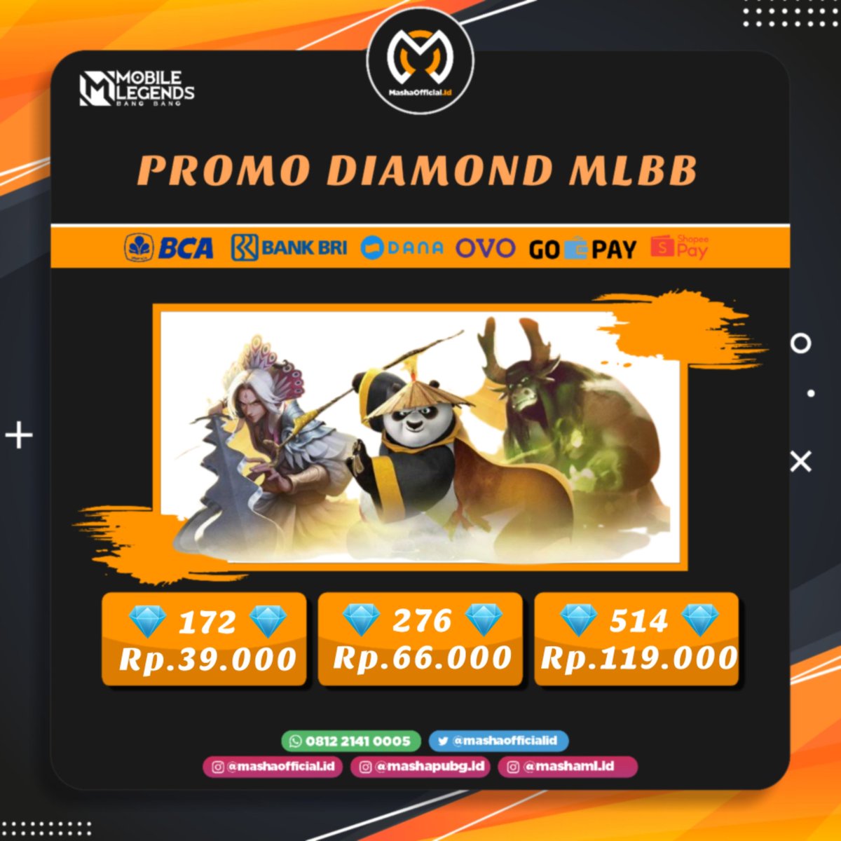 mashaofficialid's tweet photo. ✨ Giveaway https://t.co/C1Ml0qDzki ✨

Mimin mau bagi² diamond/uang nih gais.

Ada 3 pemenang
1. 257💎/uang 50rb
2. 172💎/uang 35rb
3. 86💎/uang 15rb

Syarat:
- Follow akun ini
- RT + like tweet ini

Berakhir besok jam 12.00 wib
Diumumkan besok, InsyaAllah jam 02.00 wib

😊 https://t.co/48KqxWxwkQ
