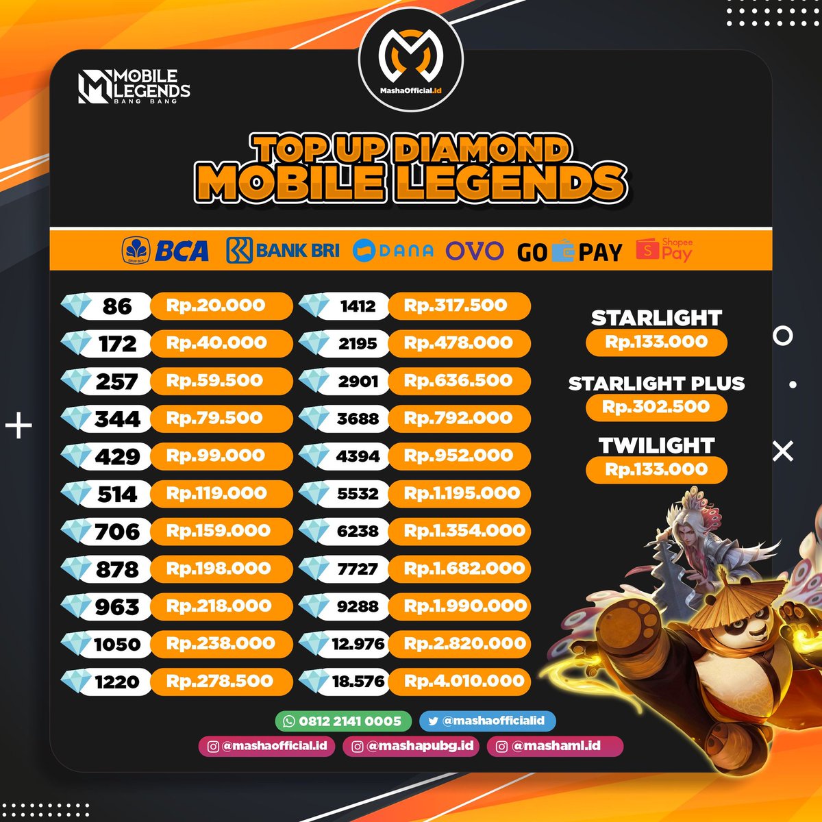 mashaofficialid's tweet photo. ✨ Giveaway https://t.co/C1Ml0qDzki ✨

Mimin mau bagi² diamond/uang nih gais.

Ada 3 pemenang
1. 257💎/uang 50rb
2. 172💎/uang 35rb
3. 86💎/uang 15rb

Syarat:
- Follow akun ini
- RT + like tweet ini

Berakhir besok jam 12.00 wib
Diumumkan besok, InsyaAllah jam 02.00 wib

😊 https://t.co/48KqxWxwkQ