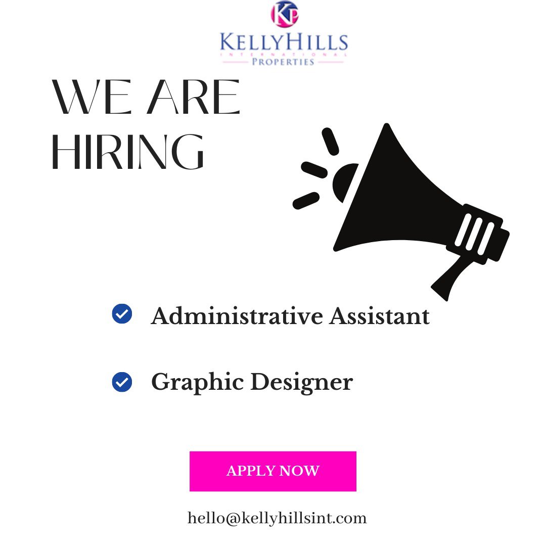 KellyhillsP's tweet photo. WE ARE HIRING!!! 🚨🚨🚨. Closing date is 02 September 2022 at 16:30. No late applications will be considered. Send your application at: hello@kellyhillsint.com https://t.co/EjCGK80woj