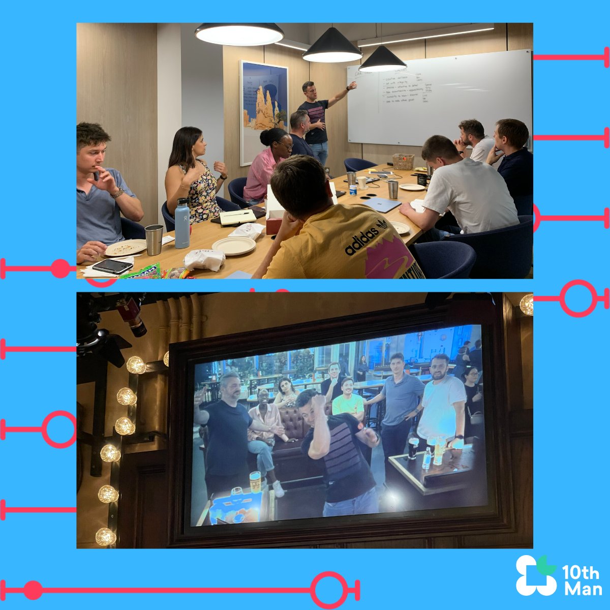10thManMedia's tweet photo. Happy Friday! We hope this week has been a mix of work hard // play hard, like our latest offsite day, where we tackled strategy, missions, and dart throwing. 🎯🎯🎯
#MarketingIntelligence #10thMan https://t.co/b0dF8P0spD