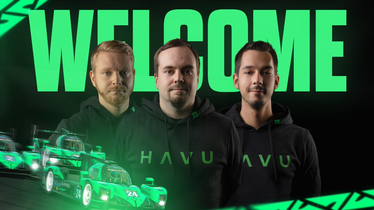 #HAVUSIM Welcomes Teemu Korhonen, Tomi Katila and Jesse Telkkälä to complete our professional sim racing roster.

Read more: havu.gg/blogs/news/hav…

#HAVUJA #simracing #simracingfi