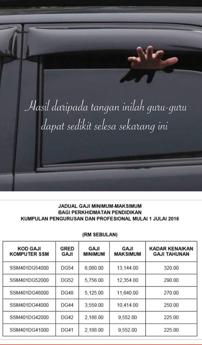 mohdkhatim's tweet photo. Hasil daripada tangan @NajibRazak inilah para guru seluruh negara hidup selesa sehingga sekarang...! Ingat itu !! https://t.co/f3teSMImnF