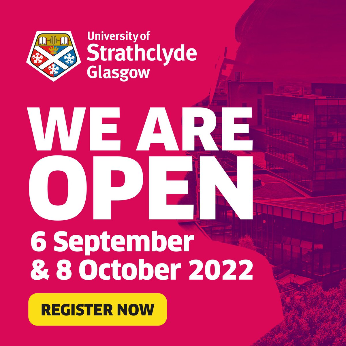 We are delighted to be hosting our Open Day on campus this year! Meet our staff and students, tour our labs and enjoy the thrill of our live chemistry demonstration 🧪 💥 Register at strath.ac.uk/openday