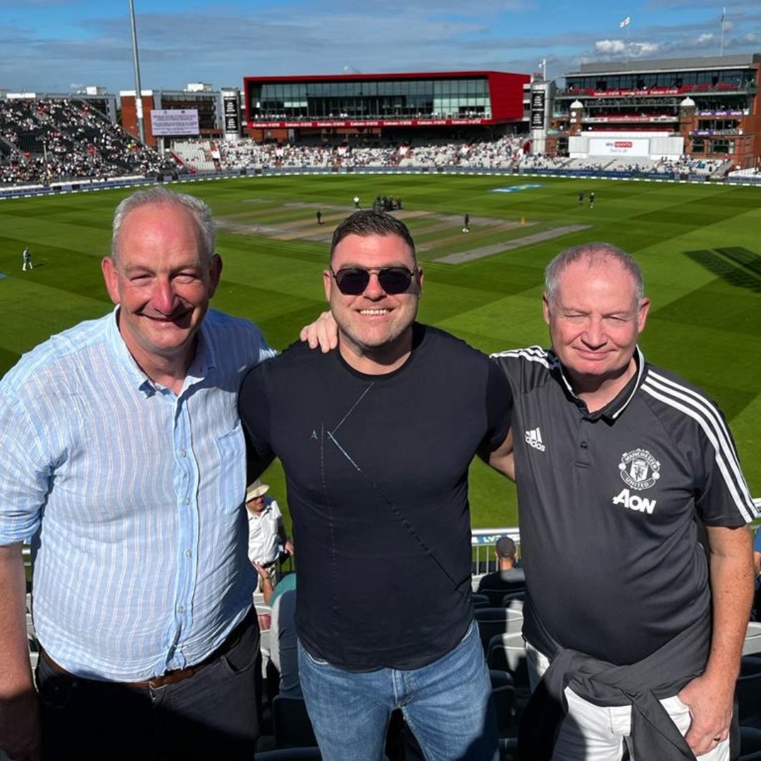 Directors Frank, Jonathan and James are on a ‘strategy day’ at the England v South Africa Test Match at Old Trafford today.🏏

Quality time out of the office can be as important as time spent in it. 

#teambuilding #ENGvSA