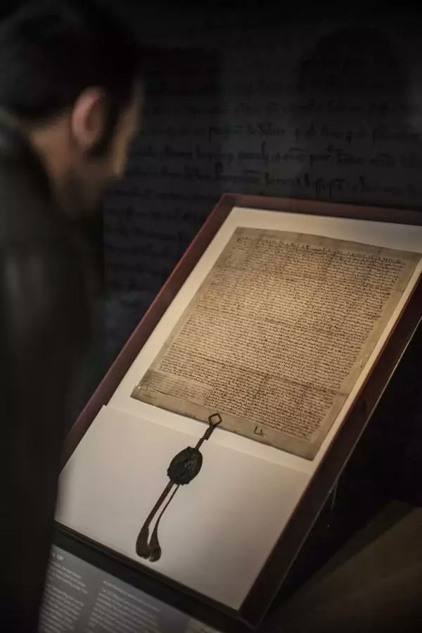 One of the finest surviving 13th-century copies of #MagnaCarta (1297) is on rare public display at the City of London Heritage Gallery at <a href="/GuildhallArt/">Guildhall Art Gallery</a> - and you've got until Thursday 22 September to view this iconic document before it returns to our archives. Admission FREE.