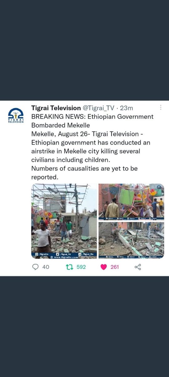 @AbiyAhmedAli applied, @DanielKibet_ speech
'It is very easy to finish the war on Tigray in 2 days by dropping 10 bomb on every city/town in Tigray'😣
#MekelleUnderAttack 💔
The intl community again looking 🚨the devastated #TigrayGenocide.
We demand #NoFlyZone4Tigray
@POTUS @UN