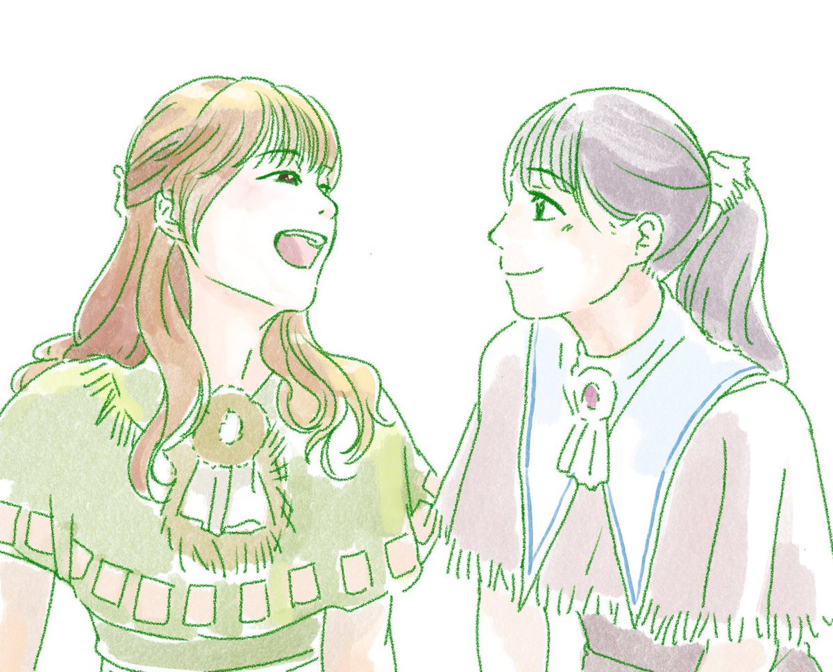 「完走おめでとうございます!!!みんな幸せになーーーれ!!!!私も百合が好き!!!」|中川のイラスト