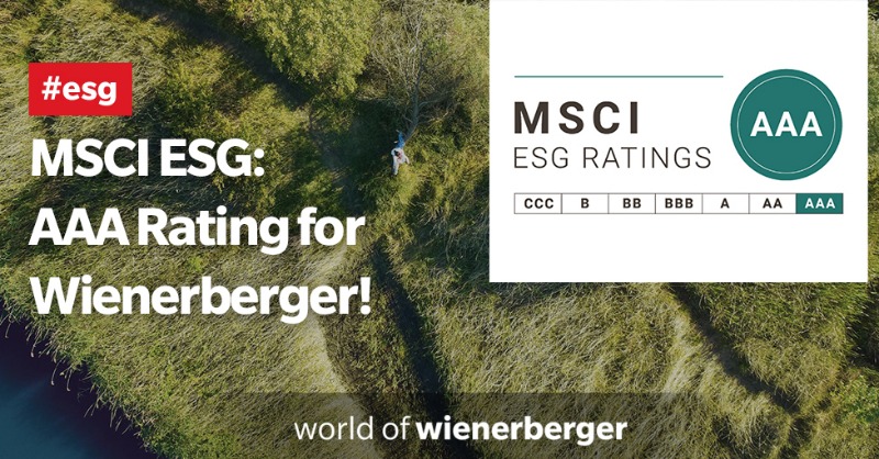 wienerberger's tweet photo. MSCI ESG: AAA Rating for Wienerberger! ππ³
For the fifth time in a row @MSCI_Inc ESG Rating awarded Wienerberger with the highest rating score of #AAA. #worldofwienerberger #wecareandcommit #forpeopleandplanet #esgratings