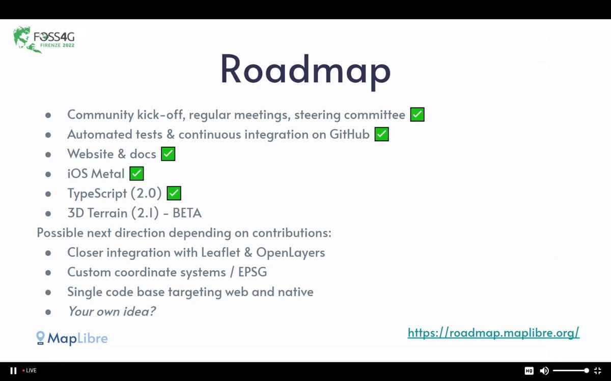 maptheclouds's tweet photo. Yuri Astrakhan - 'OpenSource to the rescue: the future of MapLibre', at #FOSS4G2022.
Talk: https://t.co/PmhCGfUKHv
Repo: https://t.co/EYnc0s2zBX
Showcase: https://t.co/jIfiRf1Vj1
#OSGeo #FOSS4G #maps #TypeScript #3Dterrain #MapLibreGLJS #Planetiler #Martin
@nyuriks @maplibre https://t.co/o8mJIkc7IJ