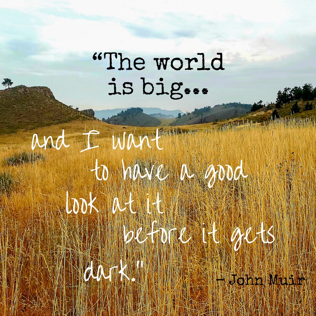 I have always loved this phrase, "The world is big." It makes me think of the infinite possibility of places to go. It reminds me that no matter how much we have seen, the world still holds many adventures for us.
What is next on your list?#frontrange #johnmuir #explorers #hikers