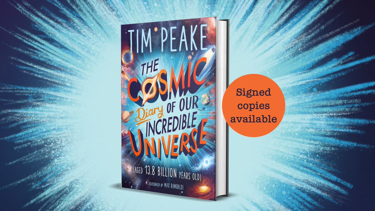 astro_timpeake's tweet photo. Really excited about the upcoming publication of ‘The Cosmic Diary of our Incredible Universe’ with @hachettekids. Signed copies are ready to order now from @whsmith at https://t.co/brEk3AsWaf
#cosmicdiary https://t.co/1fivAkFQfS