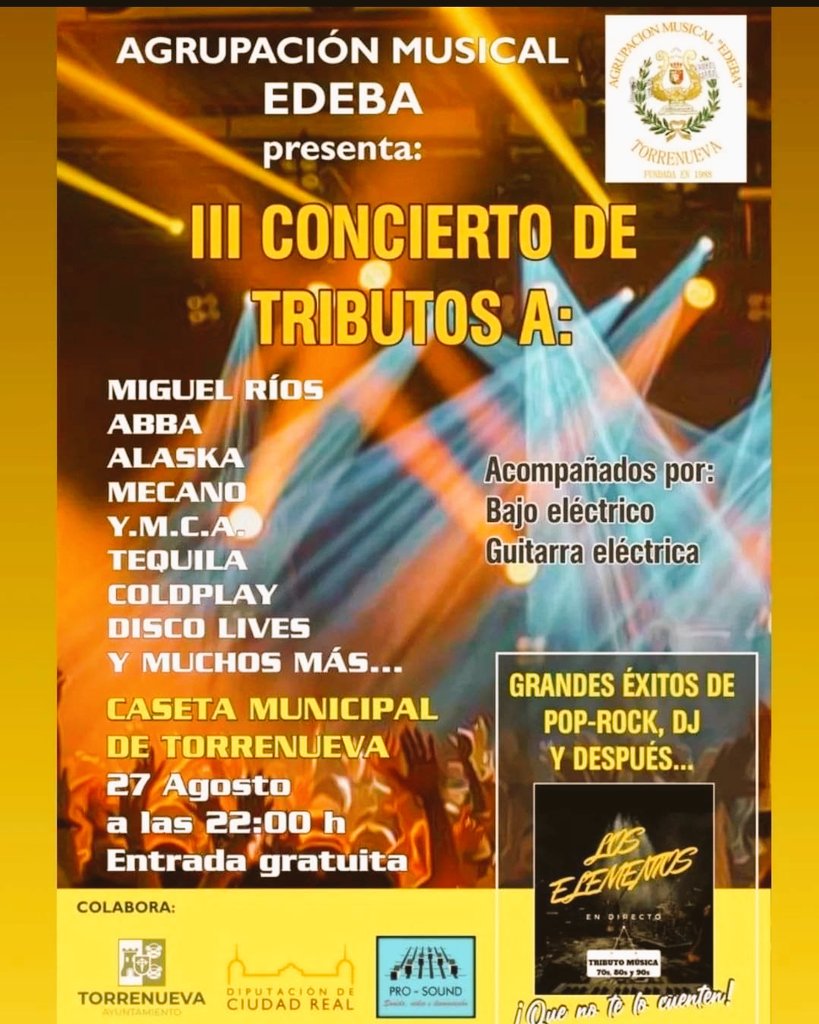 BandaEdeba's tweet photo. Mañana tenéis una cita, no podéis faltar.
La música y la diversión están aseguradas. #musicaecultura #suenaedeba #conciertosdeverano #bandas https://t.co/Gg9pwzJJWw