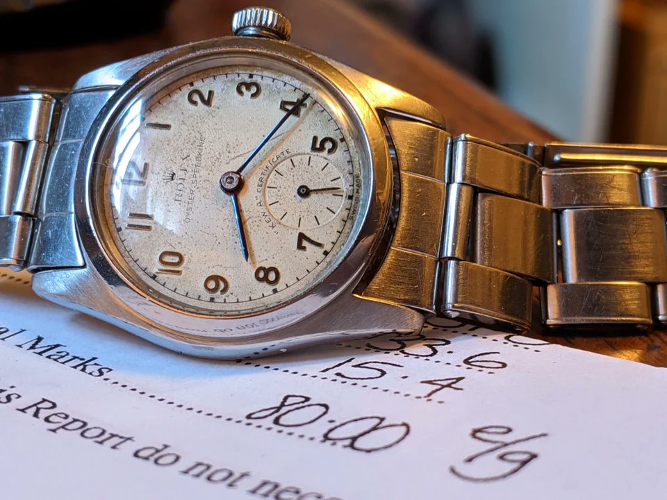 Horodexapp's tweet photo. 3. The rarity: The price of a Bitcoin is so high because there are only 21 million in total.

Every commodity's price is set by its rarity.

A beautiful watch with 1000 copies is just not as exciting as one with just 10 pieces!

This 1900s Rolex model only ever had six pieces: https://t.co/kxsHQKZyNZ