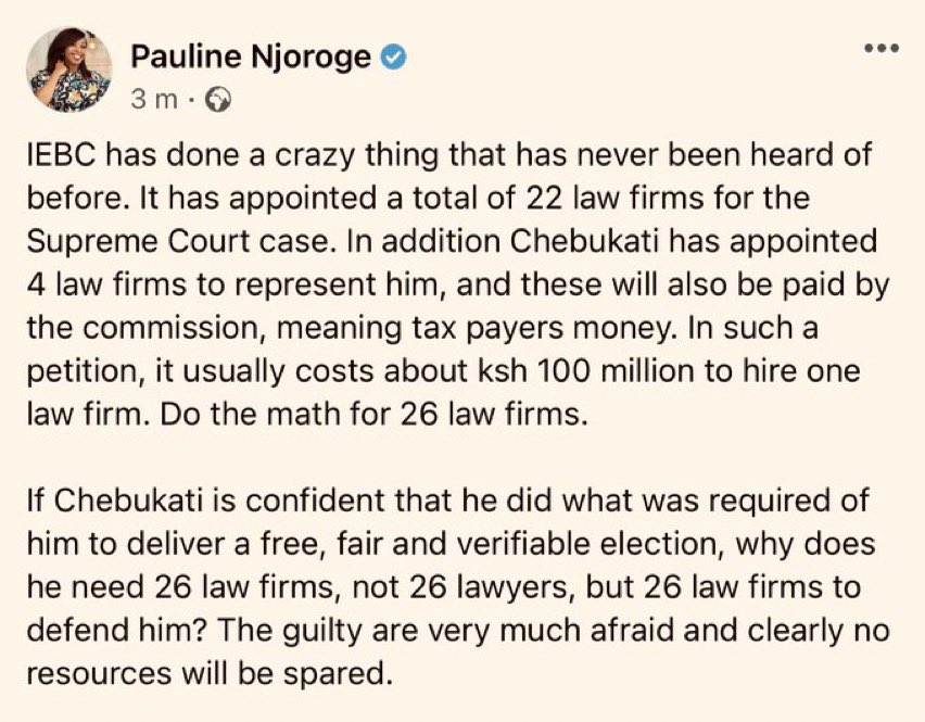 KenyanGlobalNet's tweet photo. Have you seen this 👇🏽The guilty (Chebukati) are very much afraid and clearly no resources will be spared. #ThePeopleVsChebukati #TheGuiltyAreAfraid @RailaOdinga @MarthaKarua @skmusyoka @oledamalekina @paulinenjoroge @Saitabao @DonaldBKipkorir @MutahiNgunyi https://t.co/lqxJNXf1Ko