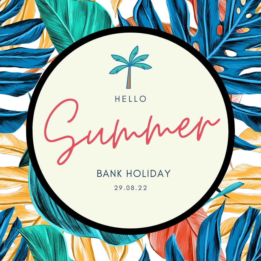 Just a little reminder that this Monday 29th August is Bank Holiday. 

Our Office will be closed and we will be back from 9am on Tuesday. We hope you all enjoy the long weekend. 🥳