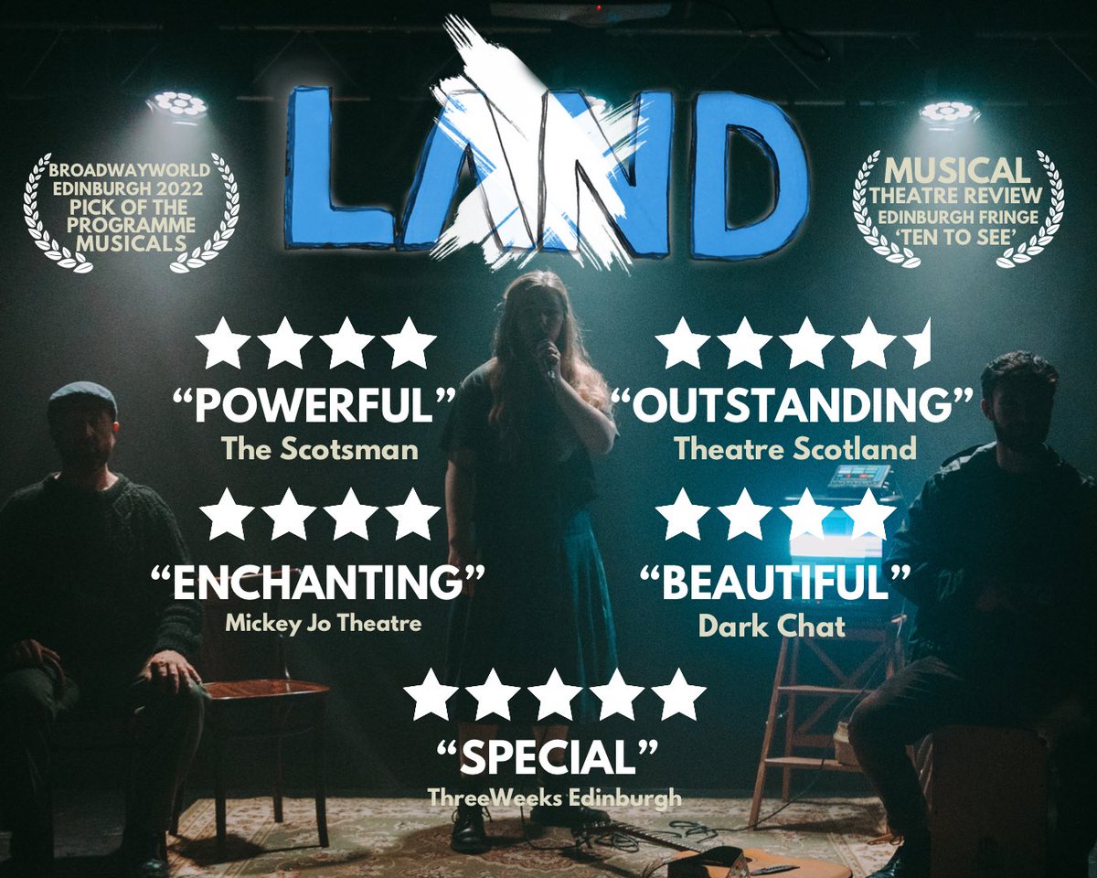 🐓FINAL WEEKEND🐑

Thank you so much to everyone who has seen LAND so far!

If you haven’t you only have 3 more chances!

1pm Gilded Balloon Patter Hoose

tickets.edfringe.com/whats-on/land-…