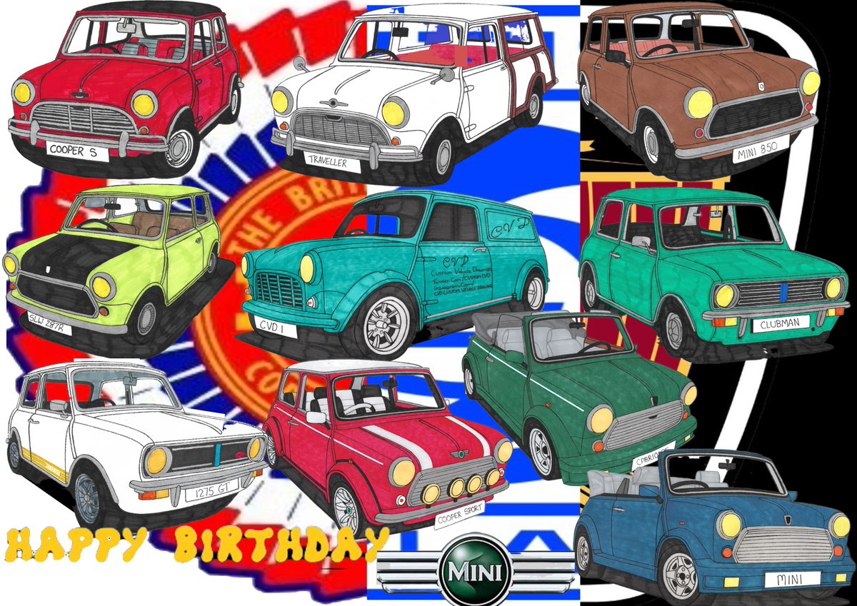 CustomCvd's tweet photo. Hi all, The original Mini is 63 years old today so I created this as a tribute, What you think?😊#austinminicoopers #morrisminitraveller #leylandmini850 #leylandmini1000 #bmcminivan #leylandminiclubman #leylandmini1275gt #roverminicoopersport #roverminicabriolet https://t.co/1lcECEK3B1