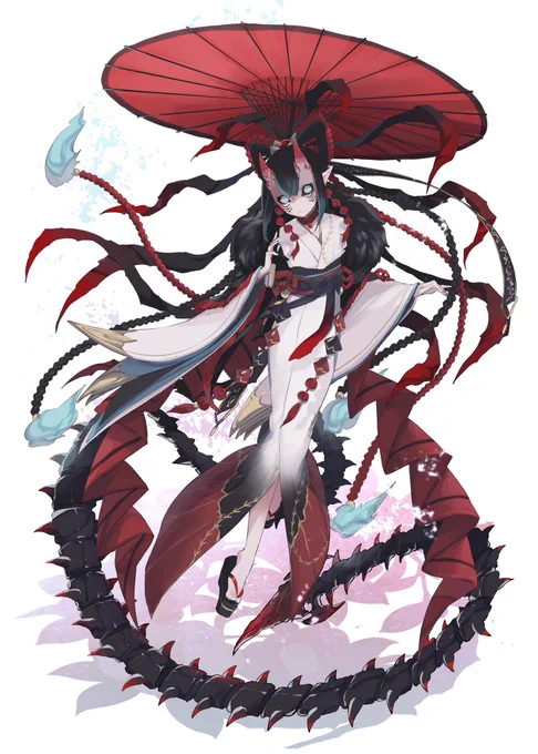 #性癖VTuberを探せ衣装沢山自分で仕立てて楽しんでる。鬼と何かを組み合わせて変幻していく、お絵描きが好きな人外V(未稼働)です(ฅ'ω'ฅ)ヨロシュウ 