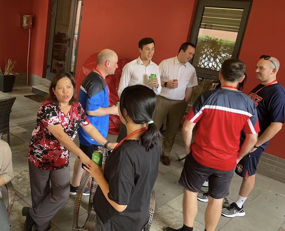 Statsyman's tweet photo. One of the great things of working for a group of schools is the opportunity to collaborate both formally and informally. A lovely joint maths team meet with Dulwich College Suzhou and Dulwich High School Suzhou. #EiM #DHSZ #DCSZ #collaboration https://t.co/WdbUWIBZKp