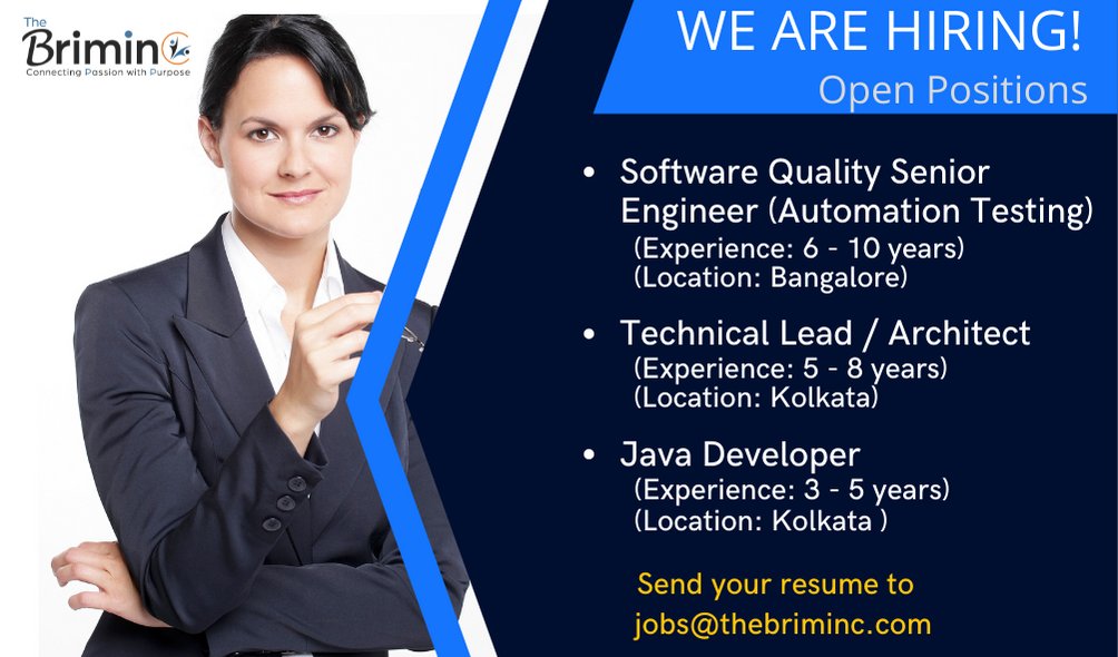 TBriminc's tweet photo. Hiring Alert !!
Share your resume at jobs@thebriminc.com.
Follow us at @TBriminc for more job requirements.
#softwarequalityseniorengineer #technicallead #javadeveloper #hiring #job #resume #softwarequalityengineer #java https://t.co/2WiFXcNUcJ