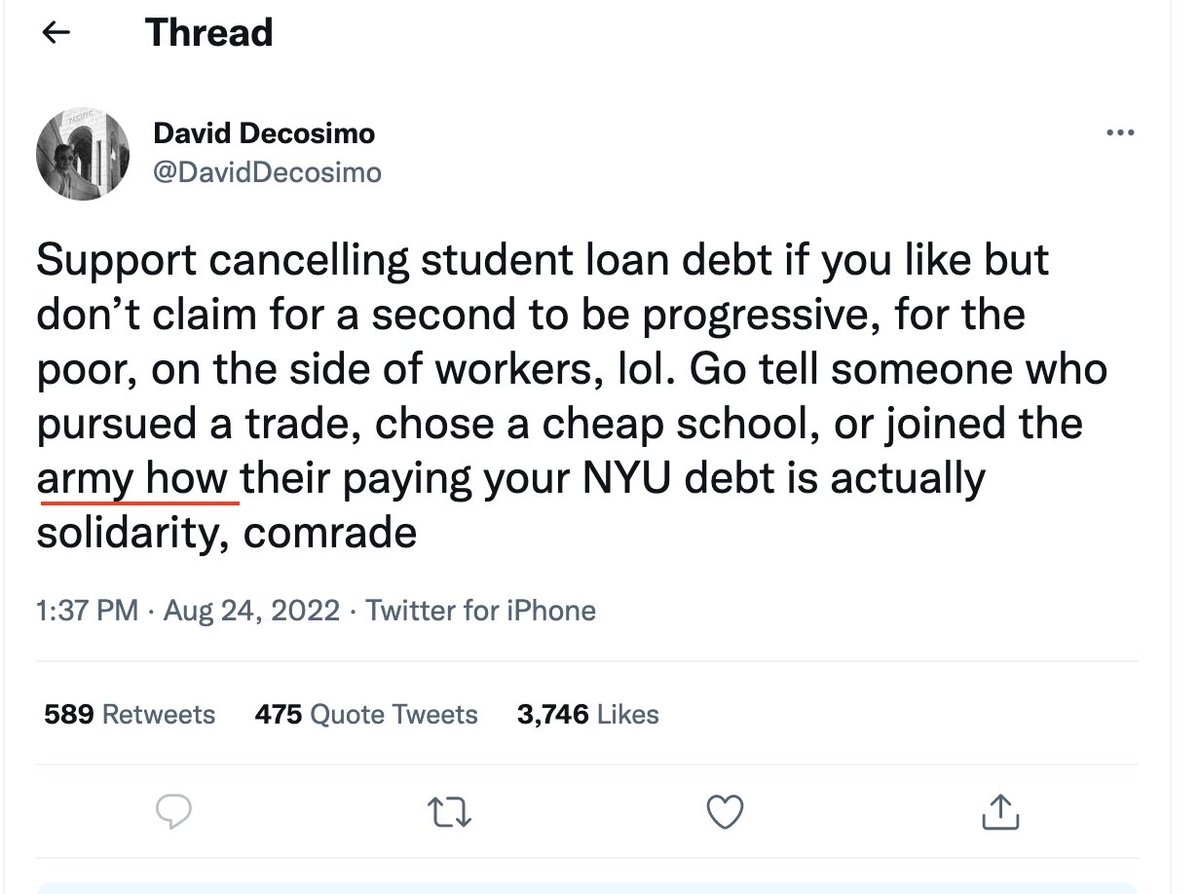lopez_wd's tweet photo. Folks admitting that debt is an amazing military recruitment tool, take one: https://t.co/CLCDJkeSUM