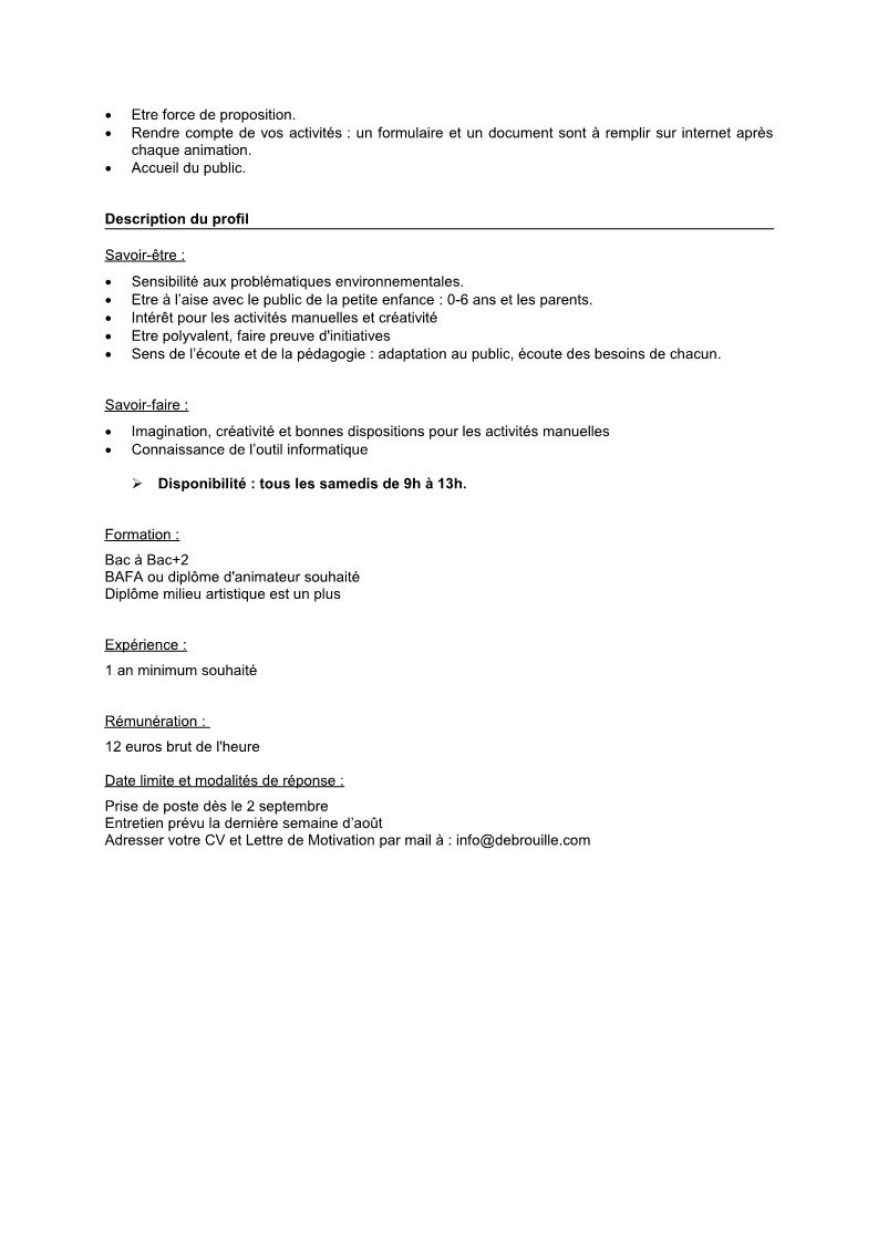 CieDebrouille's tweet photo. #recrutement #animationenfants
La Débrouille recrute ! 
Nous sommes à la recherche d'un.e animateur.trice afin de nous accompagner sur le dispositif des Samedis en famille (ateliers en crèche) 
Fiche de poste ci dessous : https://t.co/wUXFdKEdpa