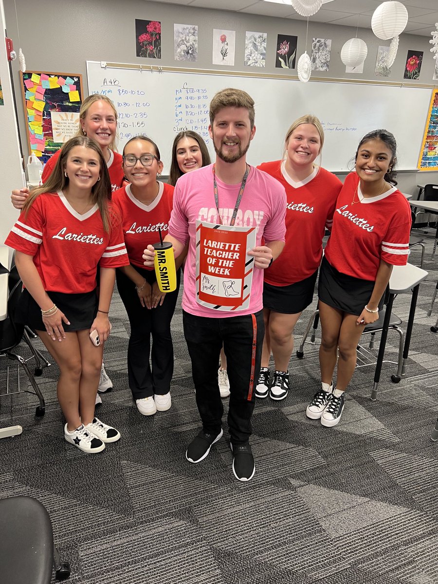 LauraKSpringer1's tweet photo. Lariette Teacher if the Week❤️! Mr. Philip Smith, math teacher deluxe, is always there for the kids. Making make easy and fun each and every day🥰🥰🥰! This young man has been with me since middle school. So proud of him❤️❤️❤️! #CHSLearn,Love,Serve #CISDWorkingTogether https://t.co/4yhbd2ofg4