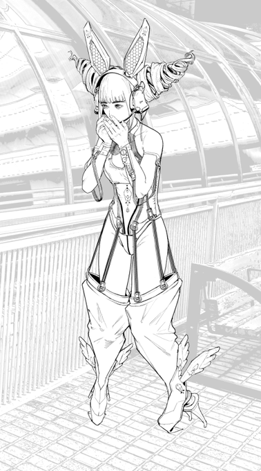 うさぎ#コスは淫らな仮面_一般誌版_進捗 