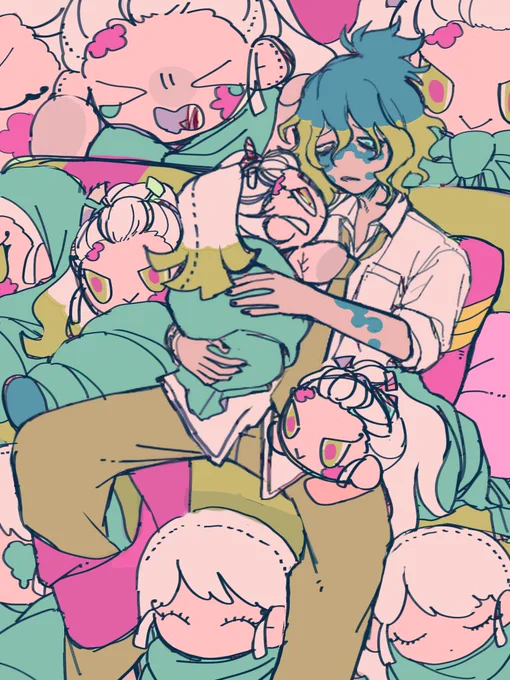 完成した絵も好きだけど、下書きの段階が1番好き 
