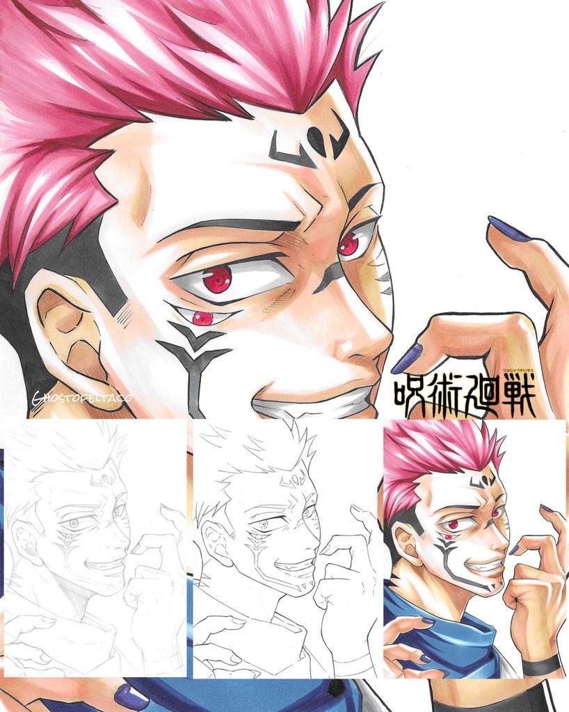 Ghostofelatco's tweet photo. New video is out on my channel 
Drawing Sukuna (Jujutsu Kaisen)
https://t.co/aAjFivvDh3

#jujutsukaisen #gojosatoru #sukunaedit #sukunaryomen #sukuna #yujiitadori #itadoriyuuji #makizenin #megumifushiguro #megumi #jujutsukaisenmemes #jujutsukaisenanime #jujutsukaisenseason2 https://t.co/oMmHXyqvXM