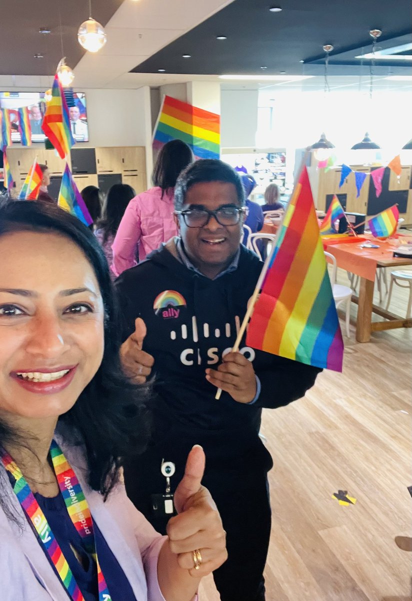 VarshaKanwar's tweet photo. As a rainbow 🌈 parent, I am so proud and grateful for my #Cisco family showing up to be informed, educated and celebrate the rainbow youth. Together, we will #BeTheBridge to an inclusive future for all! #WeAreCisco #LoveWhereYouWork #BeYouWithUs #WearItPurpleDay2022 #ParentAlly https://t.co/TWgINMFW6h