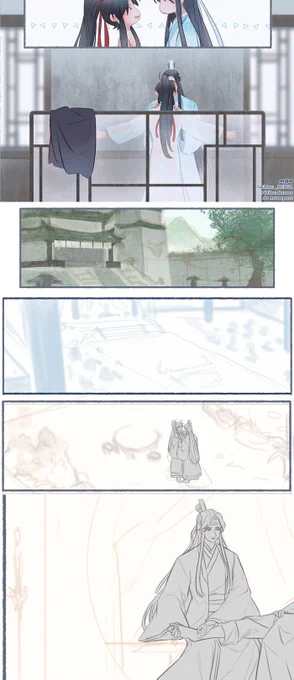 this is the last wip for comic I swear I dont know why I set so many locations in it cuz now I have to paint them all 😩 I feel so guilty i havent posted a single finished art all this month its eating me inside LOL 