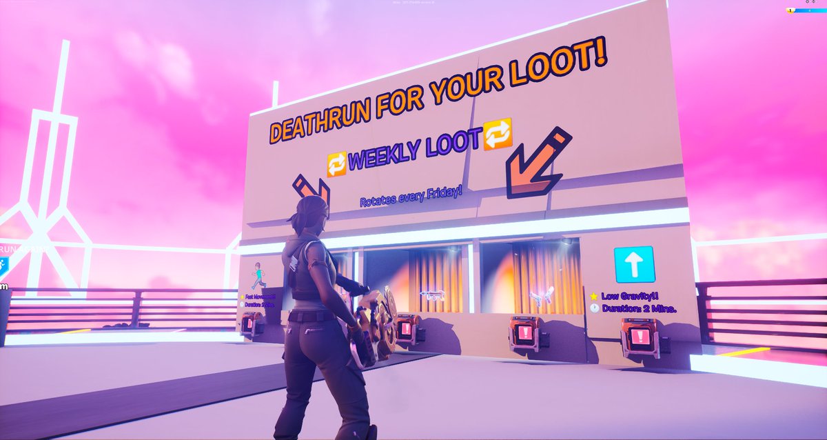 D4YLOfficial's tweet photo. Use your coins $$ to buy special items in the lobby shop. Check it out now. Map code: 2017-7714-8925 #D4YL #FortniteCreative https://t.co/kyP5nAehtI